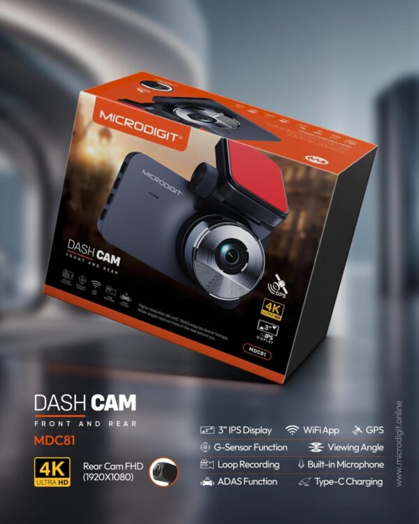 MICRODIGIT DASH CAM FRONT AND REAR - Image 2