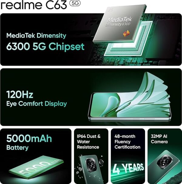 realme C63 5G (Forest Green, 6GB RAM, 128GB Storage) - Image 2