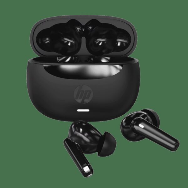 HP H150 Wireless Earbuds, Compatible with Tablets, Smartphones, PCs, and Other Devices with Bluetooth,Noise-Reduction,Water Resistant Design,Black,0.036kg - Image 2