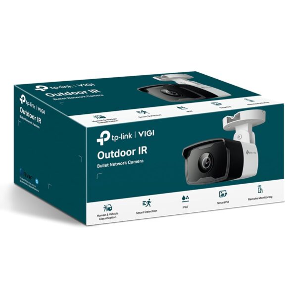 TP-Link VIGI C320I 2MP HD Outdoor IR Bullet Network Camera | PoE |IP67 Waterproof |H.265+ | Human & Vehicle Classification | ONVIF| Smart Detection| 2.8mm Lens| Flexible Management - Image 2