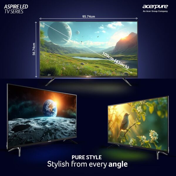 Acerpure 109 cm (43 inch) Aspire Series FHD LED Smart Google TV AP43FG41AASPD Model (Black) - Image 4