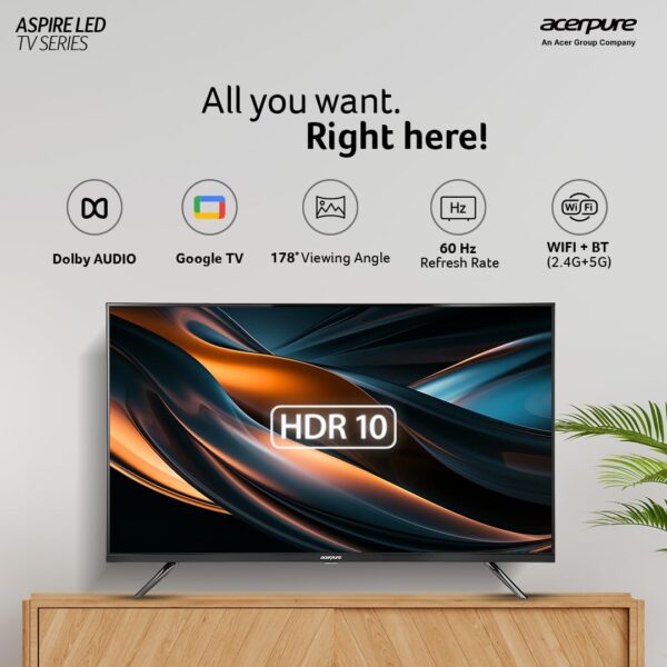 Acerpure 109 cm (43 inch) Aspire Series FHD LED Smart Google TV AP43FG41AASPD Model (Black) - Image 11
