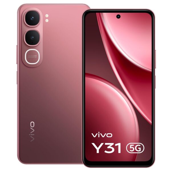 vivo Y31 5G (Rose Red, 6GB RAM, 128GB Storage)