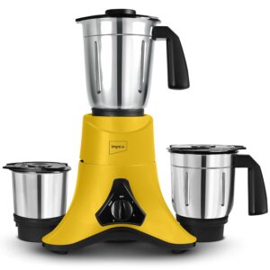 Impex 600 Watts High Speed Mixer Grinder With 3 Jars & 6 Leaf Food Grade SS Blades | 3 Speed Control | 3 Year Motor Warranty