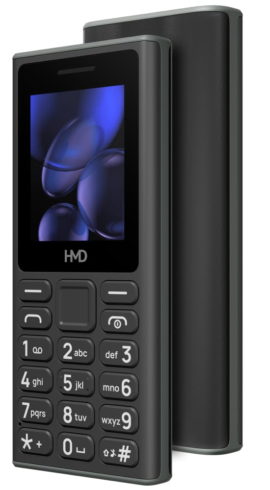 HMD 105 Keypad Phone with Built-in UPI App, Phone Talker, Long-Lasting Battery, Wireless FM Radio | Black