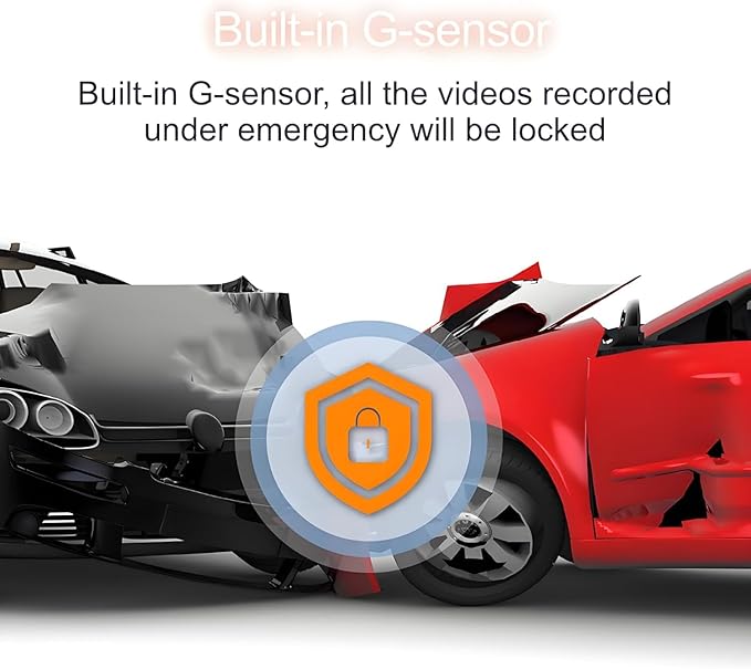 Hikvision Car Dash Camera K5|2K Dual Channel|3 Inch Touch Screen|2K Front HD |1080P Rear HD|140° Coverage|G Sensor|Voice Recognition|Emergency Recording|256GB SD Support,Black Without Hardwired KIT - Image 4