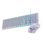 LAPCARE RAPIDO Wired Gaming Keyboard and Mouse Combo with RGB Lighting, Membrane Keys, 8 Million Clicks, Optically Precise Tracking, USB Interface, Ergonomic Design for PC Gaming