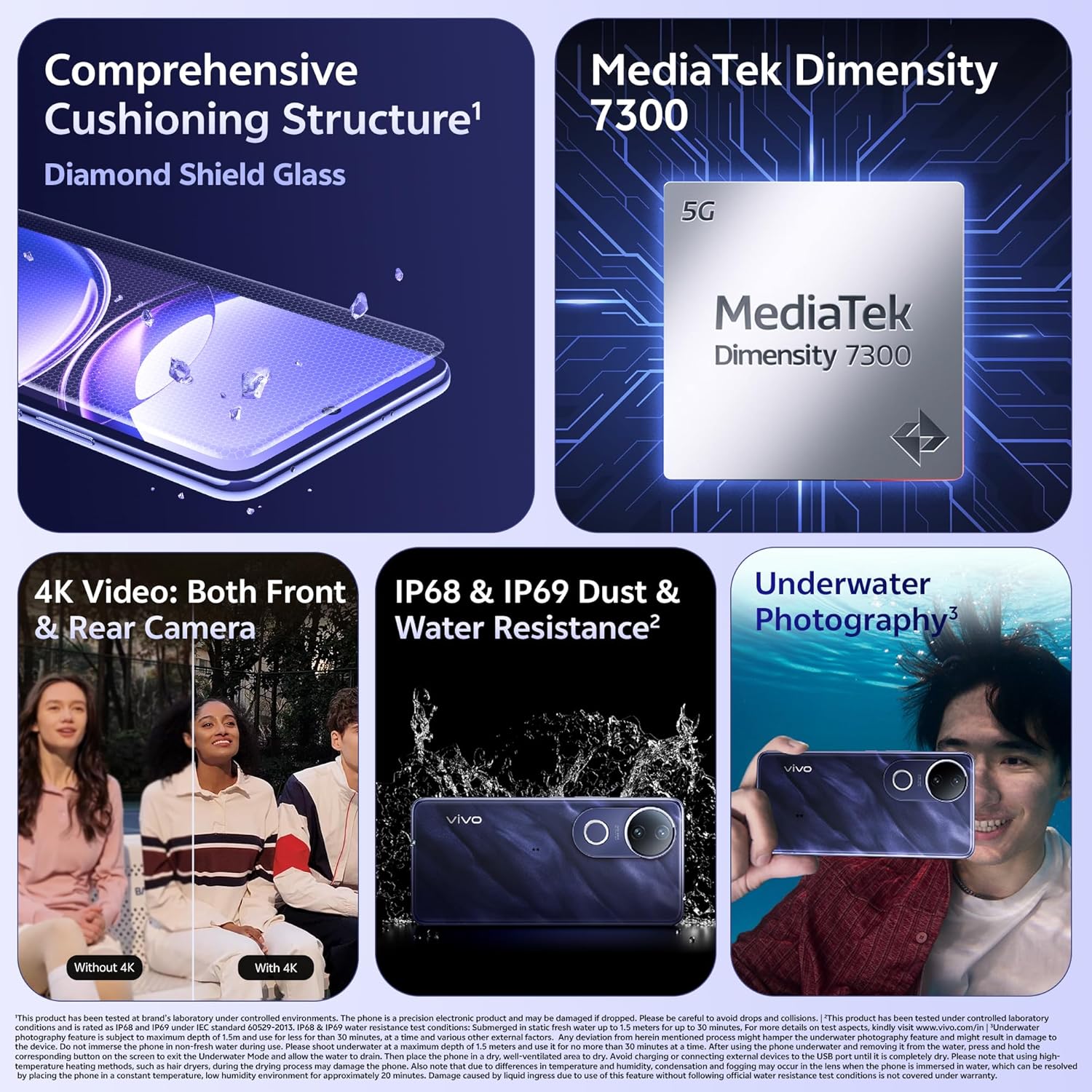 Vivo V50e 5G (Sapphire Blue, 8GB RAM, 128GB Storage) - Image 6