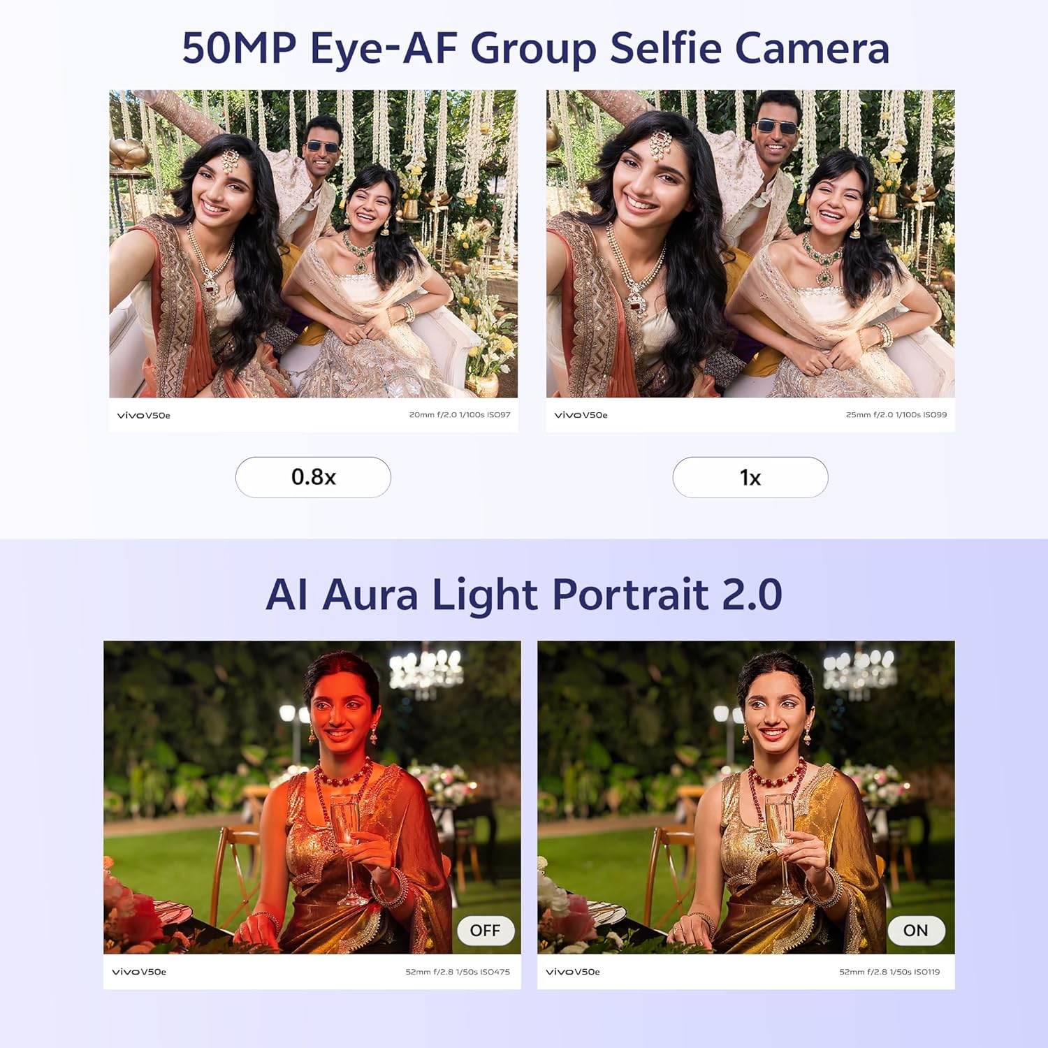 Vivo V50e 5G (Sapphire Blue, 8GB RAM, 128GB Storage) - Image 5