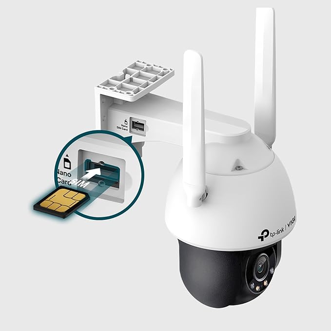 TP-Link VIGI C540-4G 4MP HD Outdoor Full-Color Pan Tilt Network Camera | IP66 Waterproof | 360° Monitoring | Two-Way Audio | H.265+ | 4mm Lens | Remote Management CCTV - Image 4
