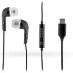 Original Type C Earphone Compatible with Samsung S24 Headphones with Microphone Noise Isolation Stereo Wired Earphones for Samsung Galaxy S22 S23 Ultra Pixel 7a, iPhone 15 to 16 Series (Black)