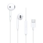 Oppo Original (6 Months Offical Warranty) Half in-Ear Wired Earphones with Type C Input Jack and Built-in Mic-MH135 White