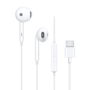 Oppo Original (6 Months Offical Warranty) Half in-Ear Wired Earphones with Type C Input Jack and Built-in Mic-MH135 White