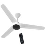 Impex Bldc Ceiling Fan 1200 Mm Atom 28 5 stars Rated Ceiling Fans For Home With Remote Control | Upto 65% Energy Saving High Speed Fan Having 4 Years Warranty (Matte White)