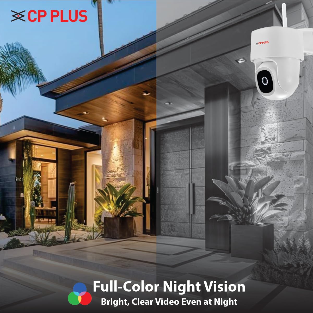 CP PLUS 4MP Quad HD Wi-Fi CCTV Camera for Outdoor | 360° Pan & Tilt | Full-Color Night Vision | CTC Cyber Secure Tech | Smart Detection Suite | View... - Image 2