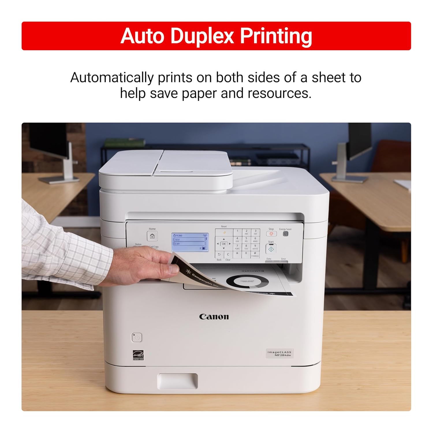 Canon imageCLASS MF284dw Wireless Black & White Laser Printer – All-in-One for Home Use, Print/Copy/Scan, 2-Sided Printing, 35 PPM, Auto Doc Feeder,... - Image 4