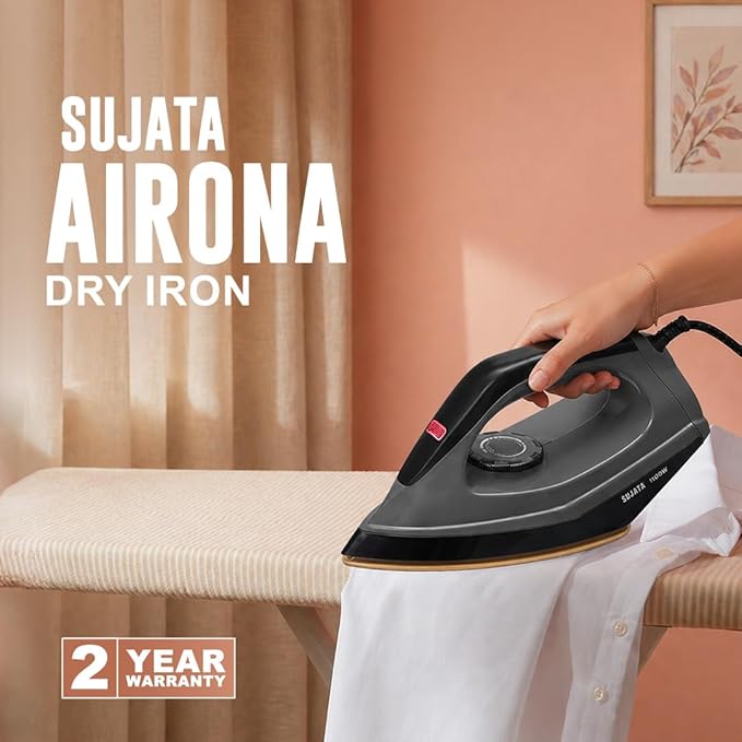 SUJATA Airona Heavy Weight Dry Iron 1100W I Mix Colours - Image 2