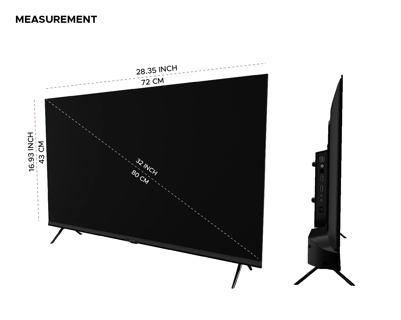 HEIM G Series 32″ HD Smart LED TV | Bezel-Less Design, Dolby Audio, Smart Apps, 2GB RAM / 16GB Storage - Image 4