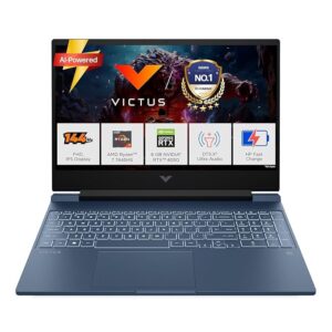HP Victus, AMD Ryzen 7 7445HS, 6GB RTX 4050,16GB DDR5(Upgradeable) 512GB SSD, 144Hz, IPS, 300nits, FHD, 15.6''/39.6cm, Win11, M365* Office24, Blue, 2.29kg, fb3130AX/3118AX, BL,DTS Audio, Gaming Laptop
