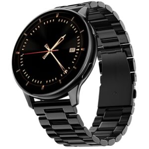 Noise Vortex Plus 1.46” AMOLED Display, AoD BT Calling, Sleek Metal Finish, 7 Days Battery Life, All New OS and with 100+ Watch Faces & Health Suite (Metal Black)