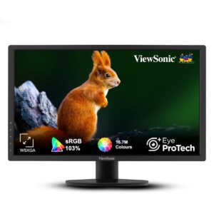 ViewSonic VA2025-H 50.8 Cm (20") Monitor for Home and Office Use | WSXGA TN Panel, 250nits Brightness, 60Hz, 5ms, Flicker Free, Eye ProTech, Eco Mode, VESA Compatibility, HDMI, VGA