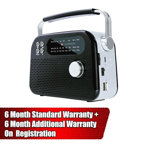CASTOR iBELL FM820BT Portable FM Radio with Bluetooth Speaker, Rechargeable Battery, USB SD MP3 Player & Dynamic Speaker 3 Band, Black - Image 2