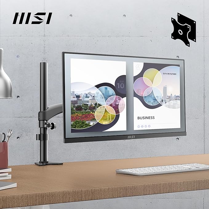 MSI PRO MP225, 21.5 Inch (54.61 cm), IPS Panel, Full HD 1920 x 1080, 100 Hz, Black, Eye-Friendly Screen, Tilt-Adjustable, HDMI, D-Sub (VGA) MonitorMSI PRO MP225, 21.5 Inch (54.61 cm), IPS Panel, Full HD 1920 x 1080, 100 Hz, Black, Eye-Friendly Screen, Tilt-Adjustable, HDMI, D-Sub (VGA) Monitor - Image 5