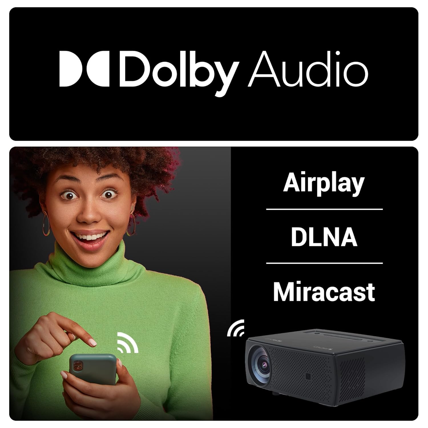ZEBRONICS PIXAPLAY 15 Smart LED Projector with Dolby Audio, 5500 lumens, 4K Support, 180 Inch Screen Size, Supports Miracast, Bluetooth, USB, HDMI, WiFi, APP Support, 1080p Native - Image 7
