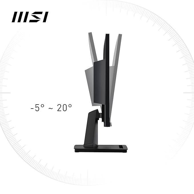 MSI PRO MP225, 21.5 Inch (54.61 cm), IPS Panel, Full HD 1920 x 1080, 100 Hz, Black, Eye-Friendly Screen, Tilt-Adjustable, HDMI, D-Sub (VGA) MonitorMSI PRO MP225, 21.5 Inch (54.61 cm), IPS Panel, Full HD 1920 x 1080, 100 Hz, Black, Eye-Friendly Screen, Tilt-Adjustable, HDMI, D-Sub (VGA) Monitor - Image 6