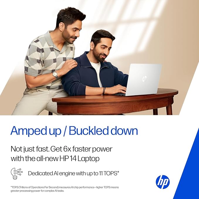 HP 14, Intel Core Ultra 7 155H (16GB DDR5, 512GB SSD) FHD, Anti-Glare, Micro-Edge, 14''/35.6cm, Win11, M365 Basic(1yr)* Office24, Silver, 1.4kg, EP1151TU, Backlit, HD Camera w/Shutter Laptop - Image 6
