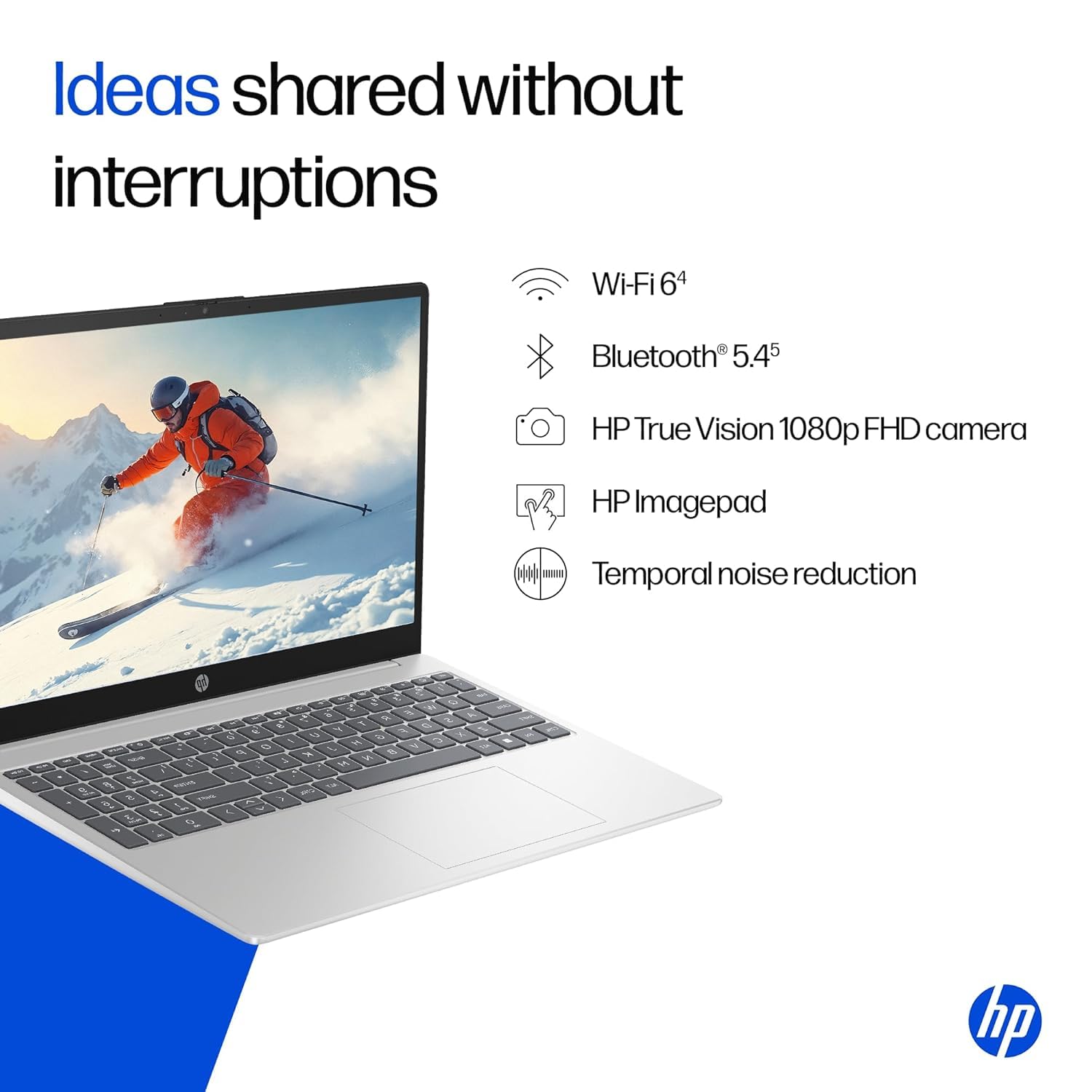 HP 14, Intel Core Ultra 7 155H (16GB DDR5, 512GB SSD) FHD, Anti-Glare, Micro-Edge, 14''/35.6cm, Win11, M365 Basic(1yr)* Office24, Silver, 1.4kg, EP1151TU, Backlit, HD Camera w/Shutter Laptop - Image 11