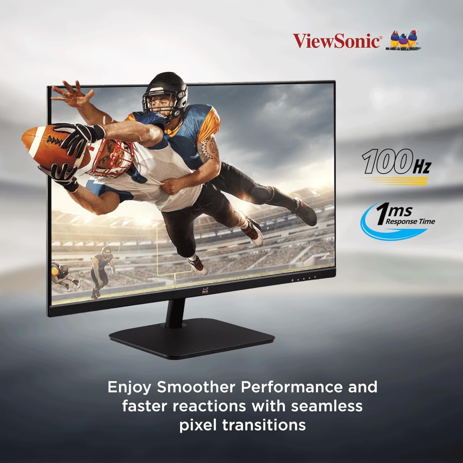 ViewSonic 27 Inch 1920 X1080 Pixels IPS Home and Office Monitor with 100Hz AMD Free Sync, Dual Speaker, Wall Mount, Bezelless, Eye-Care, FlickerFree, Srgb105%, HDMI, VGA - VA2732-MH - Image 4
