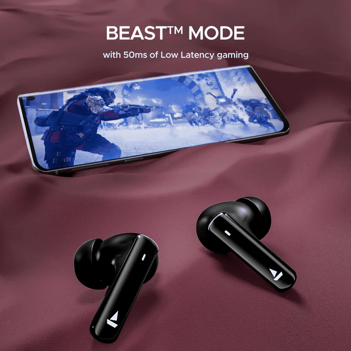 boAt Airdopes Plus 318 Wireless Earbuds with 100 Hours Playback, 4 Mics with ENx™ Technology, BEAST™ Mode - Image 5