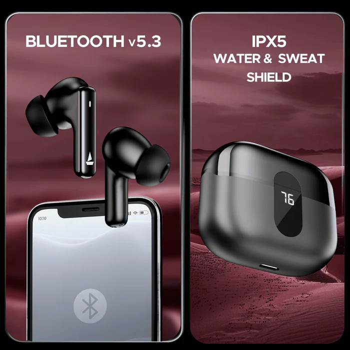 boAt Airdopes Plus 318 Wireless Earbuds with 100 Hours Playback, 4 Mics with ENx™ Technology, BEAST™ Mode - Image 7