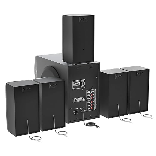 ZEBRONICS Basso 100 5.1 Home Theater Speaker with 5.25" Subwoofer, 90W RMS Powerful Bass, Bluetooth 5.1, Wall Mount, AC-3 Surround Sound, RGB Ring Light, Remote Control & LED Display - Image 3