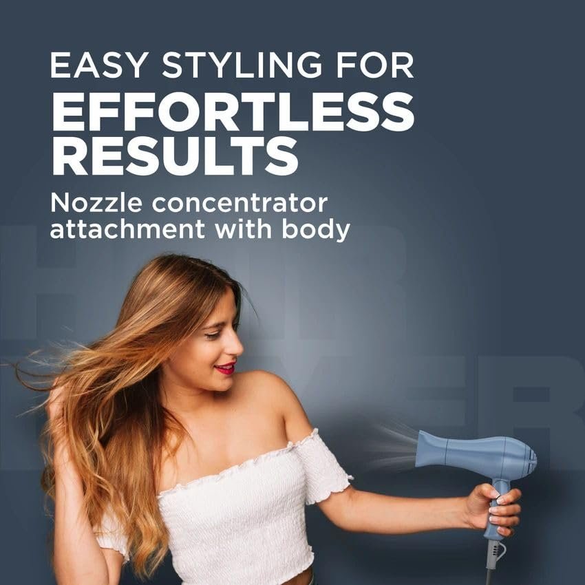 Havells 1000W Foldable Hair Dryer | 2 Heat Settings (Hot/Warm) | Heat Balance Technology | Pastel Blue | Your Perfect Blow Dry Companion For Effortless Hair Styling | HD1835 - Image 4