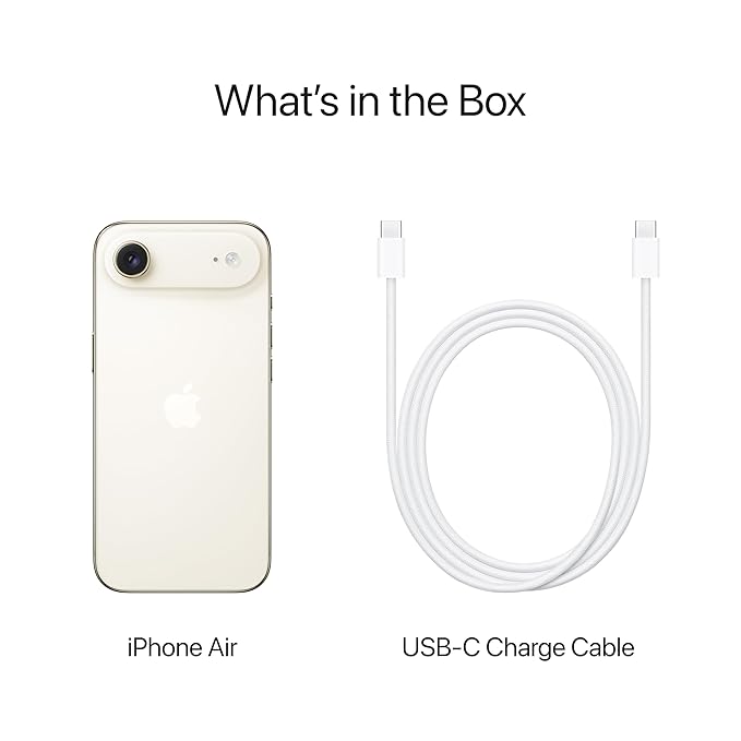 Apple iPhone Air 256 GB: Thinnest iPhone Ever, 16.63 cm (6.5″) Display with Promotion up to 120Hz, Powerful A19 Pro Chip, Center Stage Front Camera, All-Day Battery Life; Light Gold - Image 3