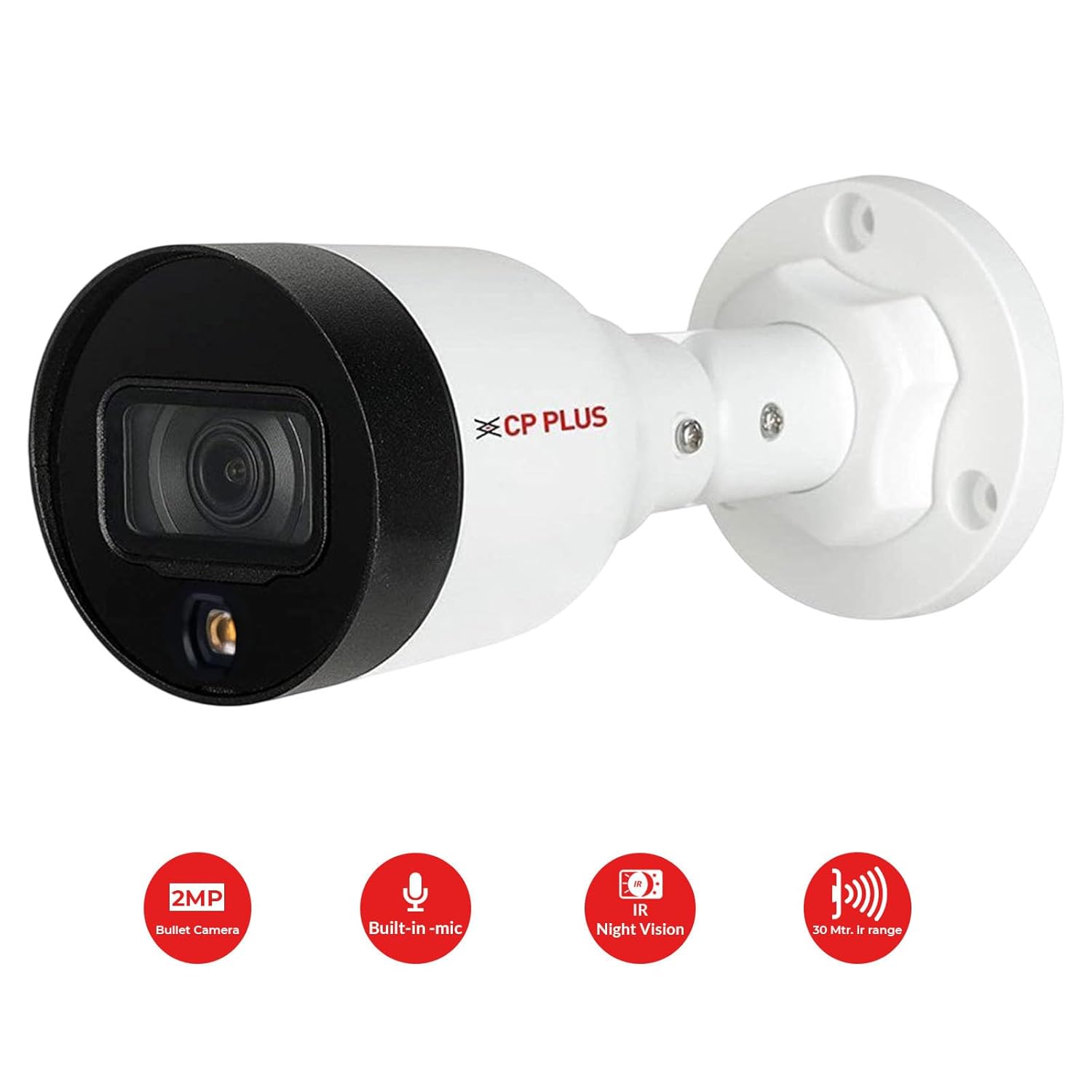 CP Plus 2MP Full HD IP Outdoor Bullet Camera | STQC Model | Model: CP-UNC-TA21L3C-LQ | Color Night Vision | IR Night Vision | 3.6mm Fixed Lens | Built-in Mic | IP67 Weatherproof - Image 2