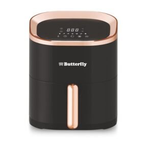 Butterfly Magnum Digital Air Fryer 4.5L, 1200W | 360° High Speed Air Circulation Technology | Low Fat Cooking | 7 Preset Menu, Removable Non Stick Coating Basket | Digital Touch Display Panel | Black