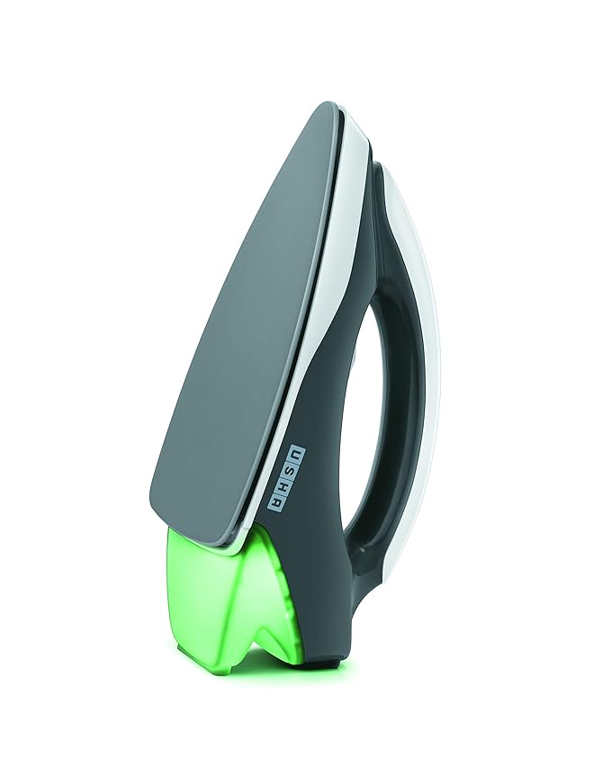 USHA Plastic Usha Aurora 1000Watt Dry Iron with Innovative Tail Light Indicator|Black Non Stick Soleplate for Longer Durability|Overheat Safety Shutoff|2 Years Warranty|(Grey & White),1000 Watts - Image 6