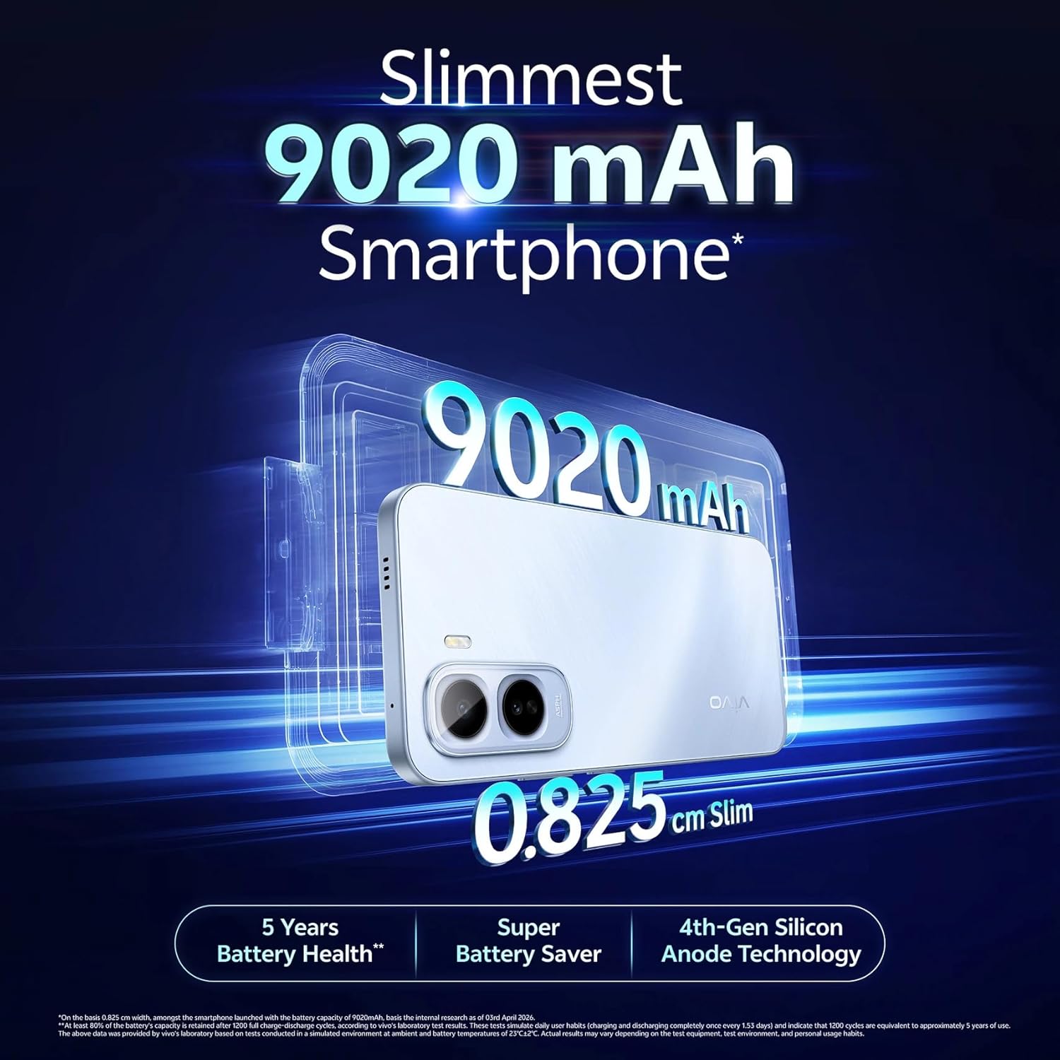 vivo T5 Pro 5G (Glacier Blue, 8GB RAM, 256GB Storage) | 50MP Camera | 6.83" FHD+ AMOLED Display | Snapdragon 7s Gen 4 | 9020mAh Battery - Image 3