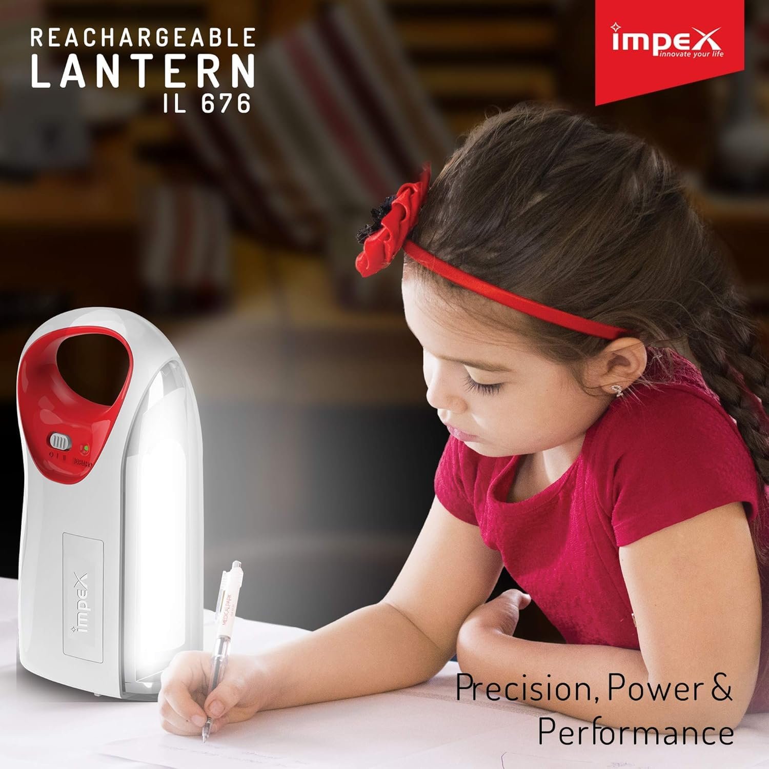 Impex Plastic LED Lantern Emergency Light IL 676 NEON White - Image 4