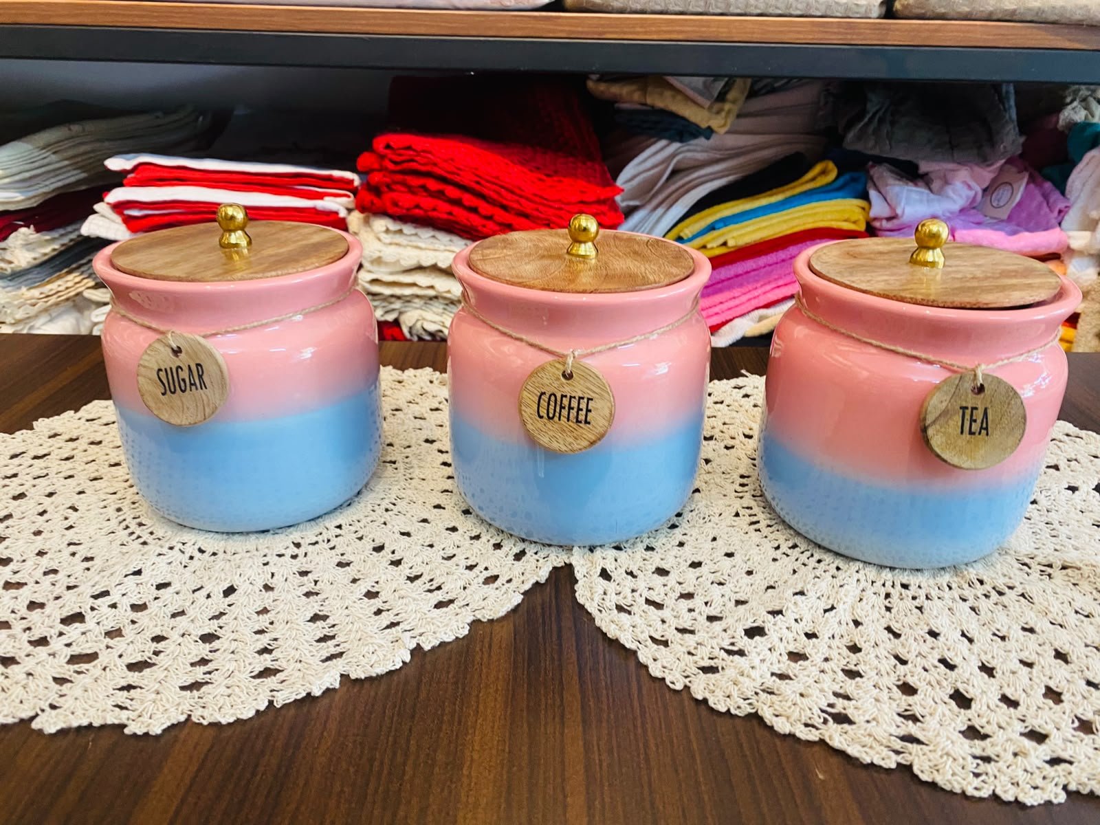 Ceramic / Stoneware TEA ,COFFEE, SUGAR CONTAINER SET OFFERS - Image 2